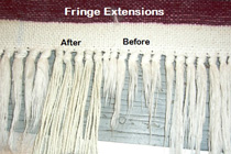 Fringe Extensions repairing rug